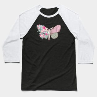 Floral Butterfly Baseball T-Shirt